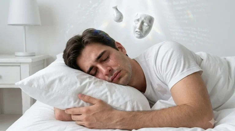 crying in my dream meaning a person waking up peaceful with a tear on cheek
