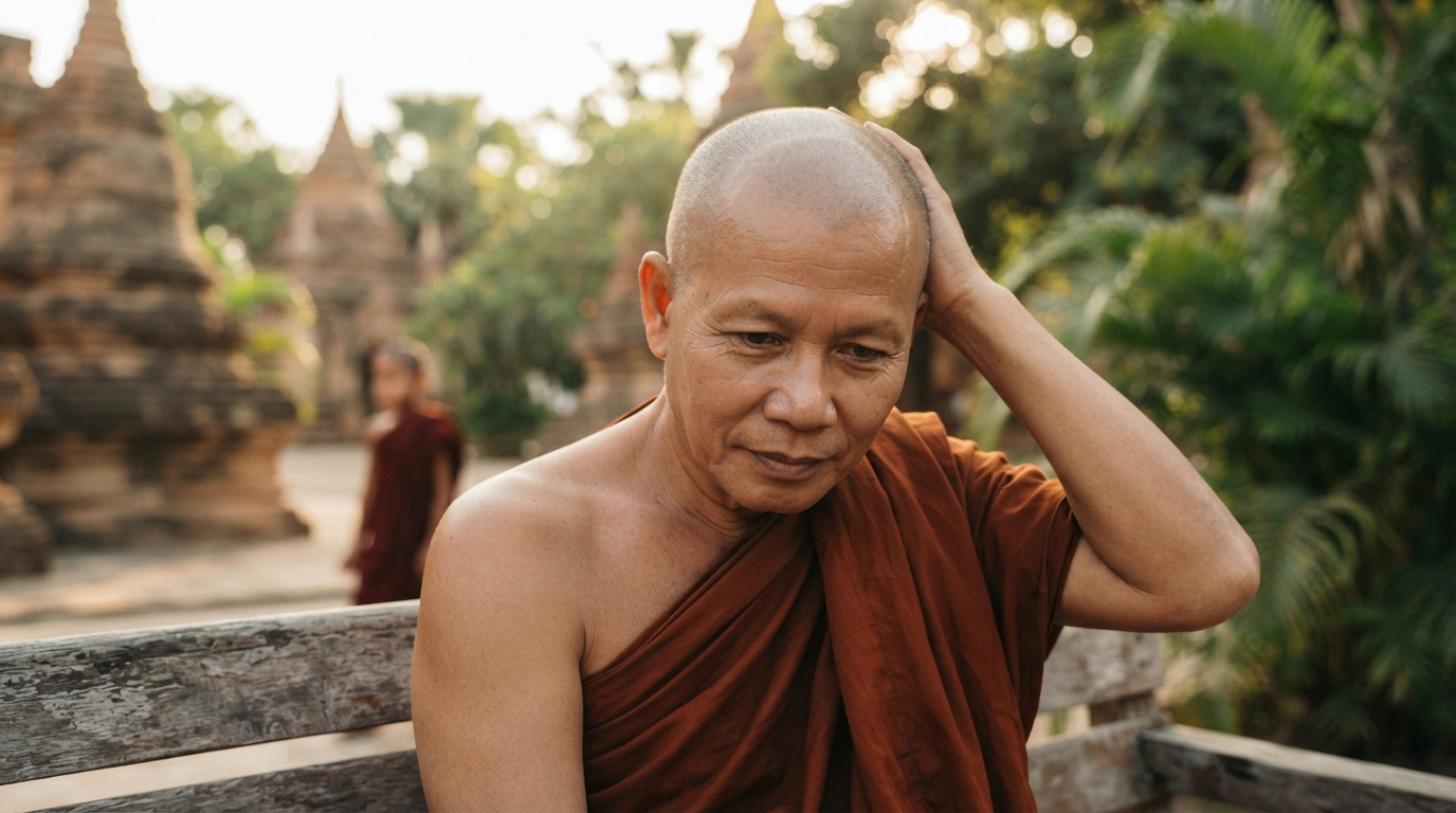 seeing a person with tonsure head in dream meaning