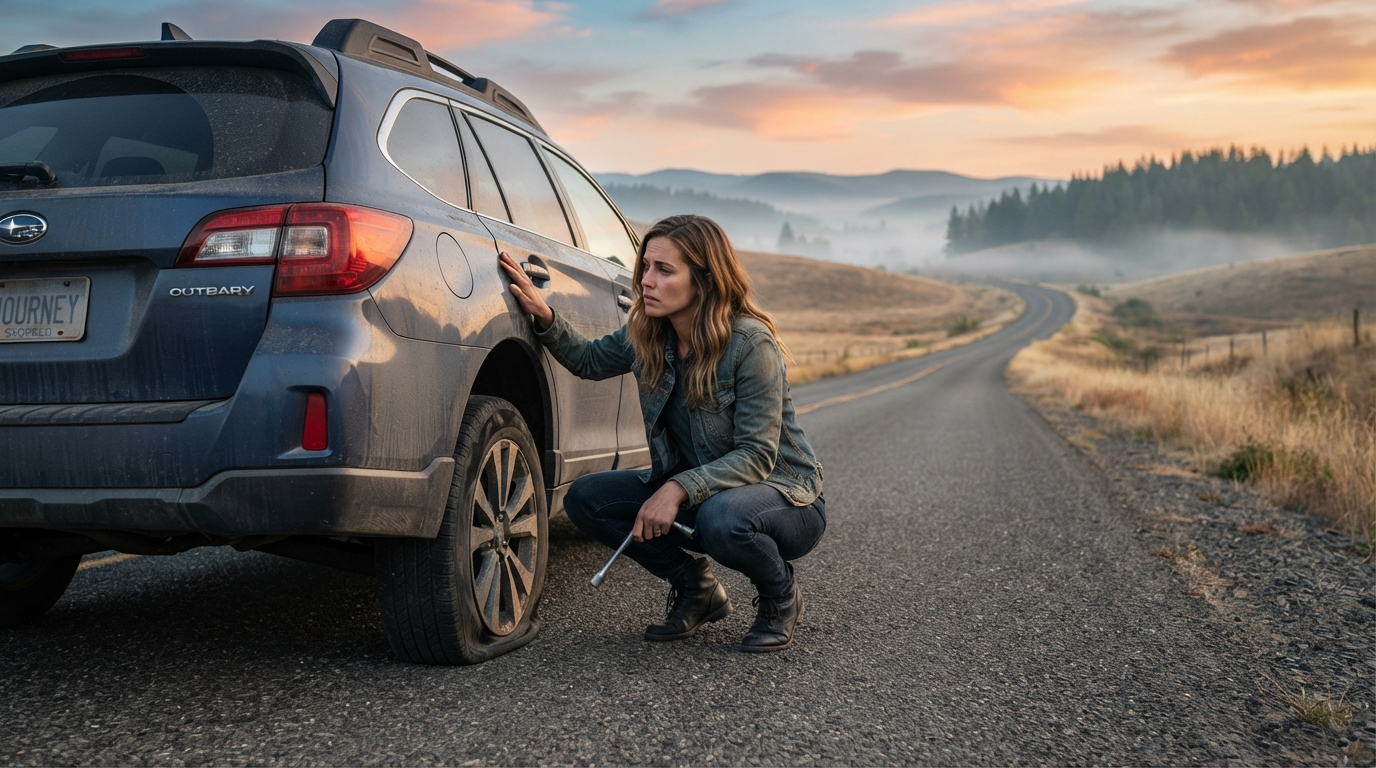 spiritual meaning of flat tire in a dream