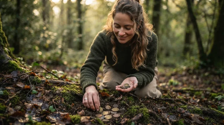 spiritual meaning of picking coins in a dream