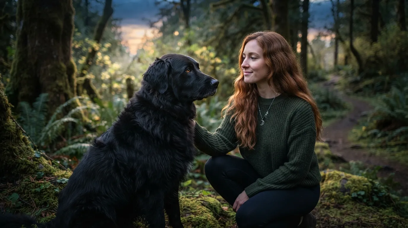 spiritual meaning of seeing a black dog in a dream